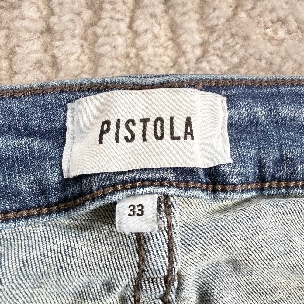 Pistola Skinny Jeans Women's 33 Blue Medium Wash High Rise Stretch Denim Casual - Picture 3 of 11